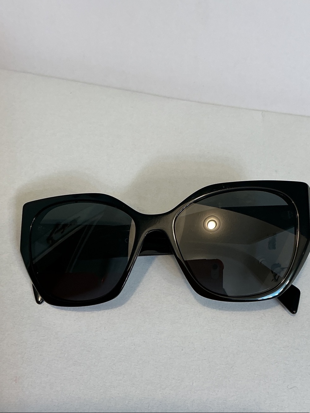Prada Black Cat-Eye Sunglasses with Dark Lenses - Picture 5 of 5